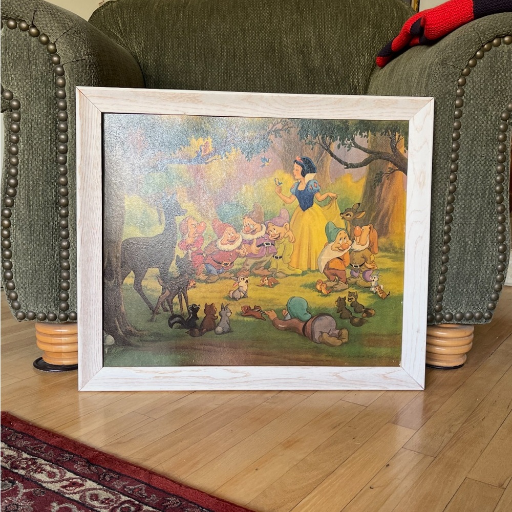 DISNEY 1947 Framed 24”x20” Print Good Friends, All! Shwind & Son Snow White - Picture 4 of 12